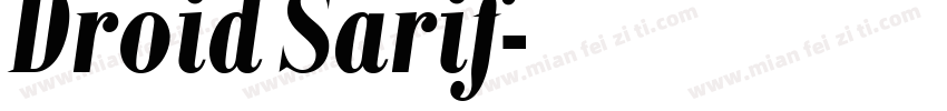 Droid Sarif字体转换